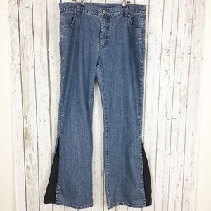 HARLEY DAVIDSON Y2K Studded flare leg jeans women’s size 14